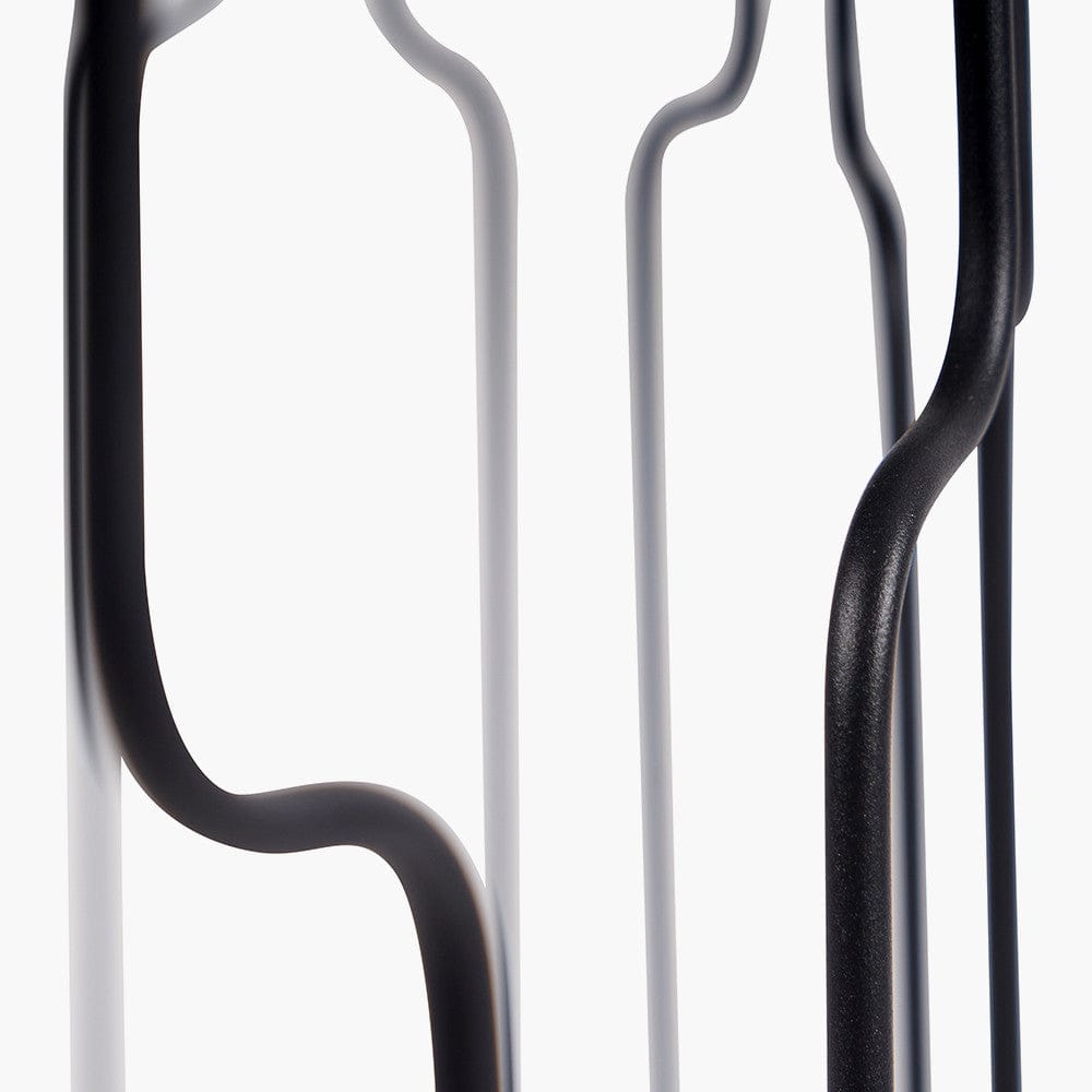 Caprisse Mirrored Glass and Graphite Metal Half Moon Console Table.