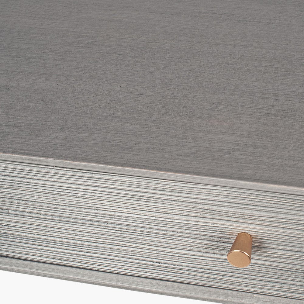 Chaya Dark Grey Pine Wood 2 Drawer Console Table K/D.