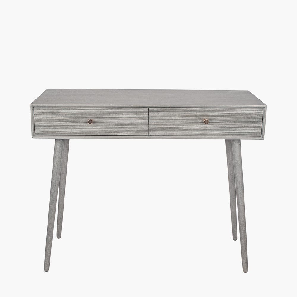 Chaya Dark Grey Pine Wood 2 Drawer Console Table K/D.