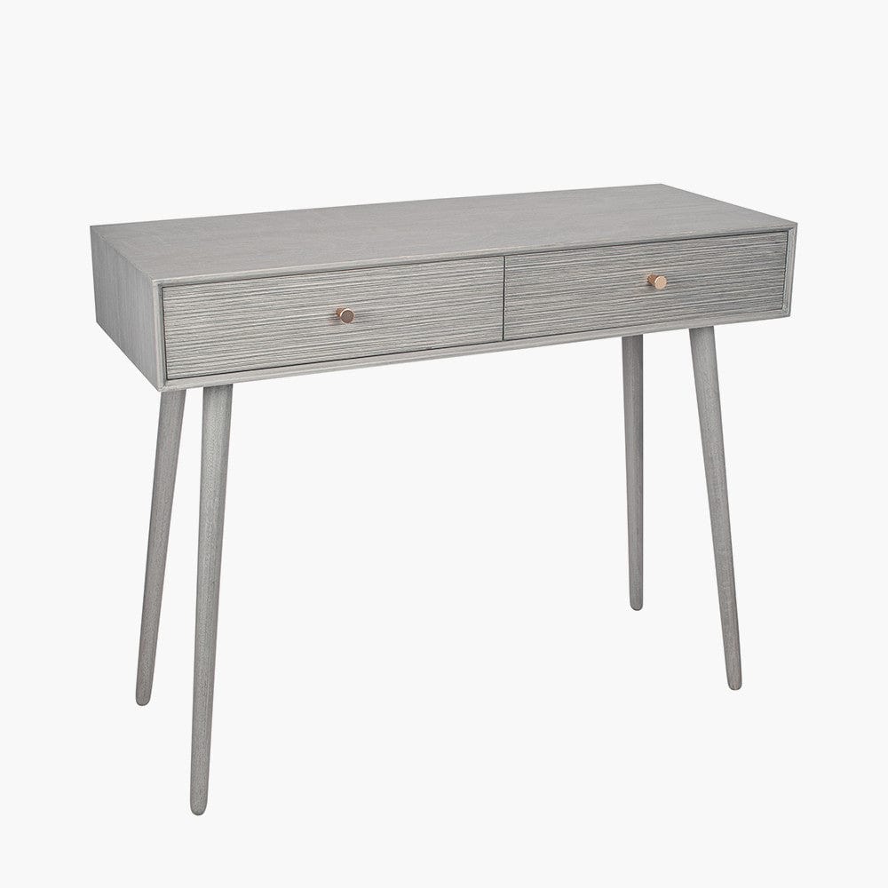 Chaya Dark Grey Pine Wood 2 Drawer Console Table K/D.