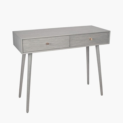 Pacific Lifestyle Living Chaya Dark Grey Pine Wood 2 Drawer Console Table K/D House of Isabella UK