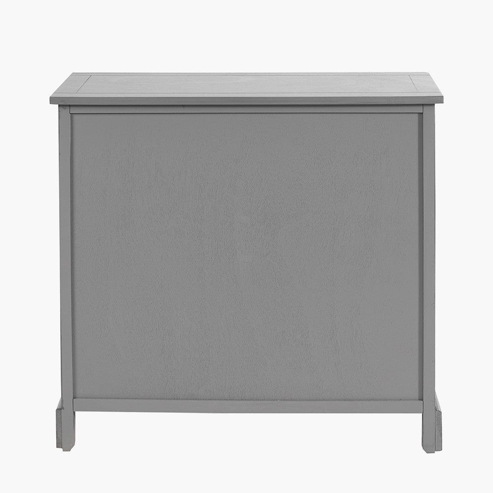 Devonshire Grey Wood 2 Drawer 4 Basket Unit.