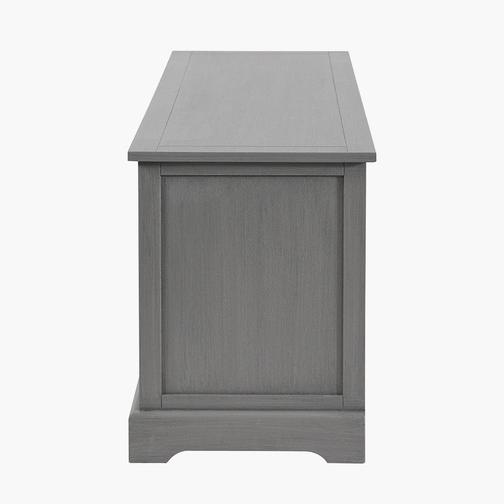 Devonshire Grey Wood 3 Drawer 3 Basket Unit.