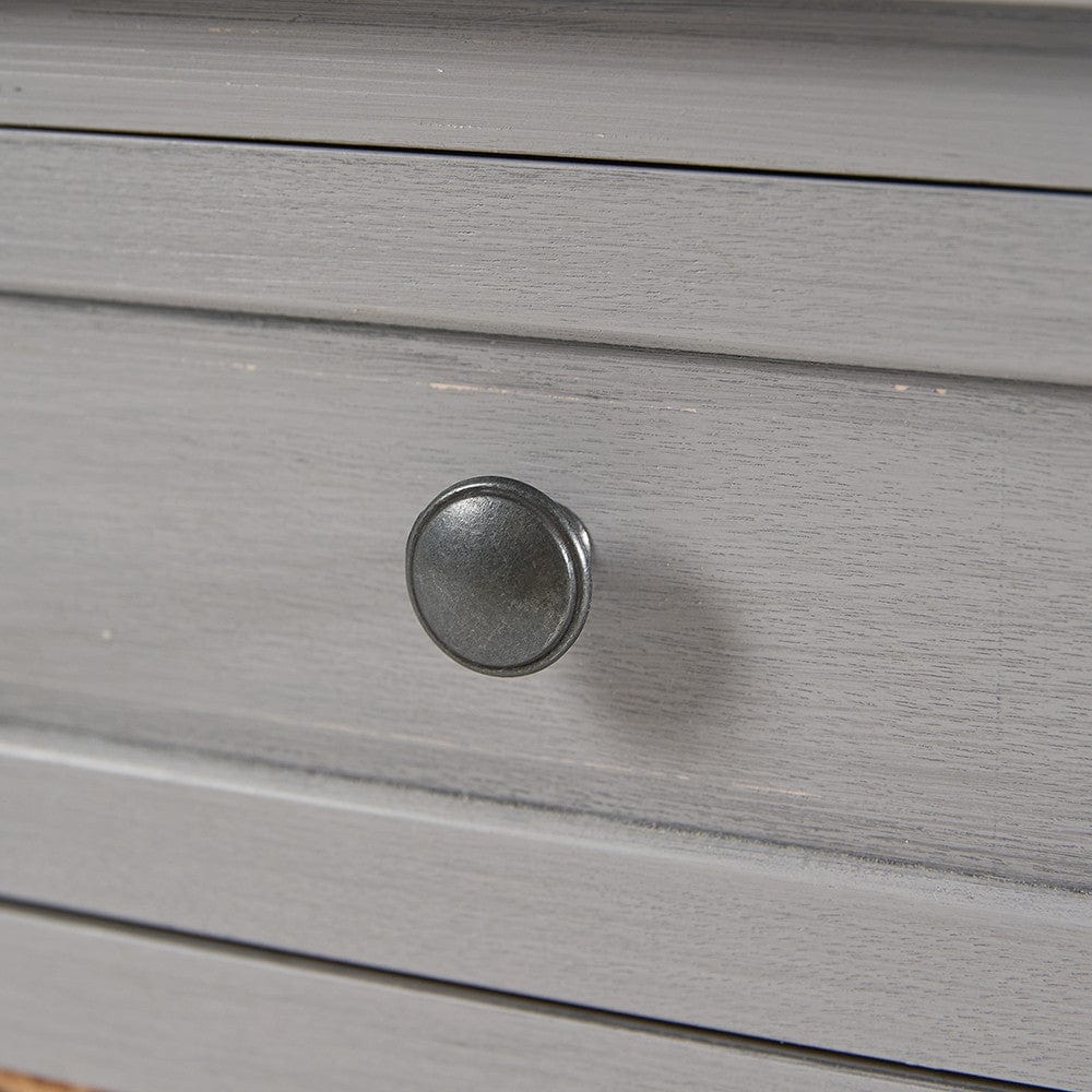 Devonshire Grey Wood 3 Drawer 3 Basket Unit.