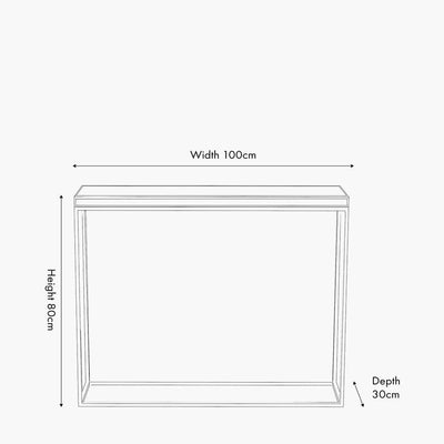 Pacific Lifestyle Living Elysee Mirrored Glass and Silver Metal Console Table House of Isabella UK