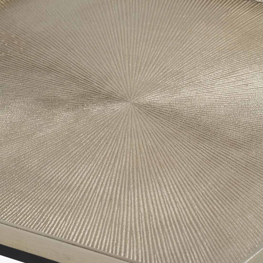 Franklin Gold Cast and Black Metal Coffee Table.