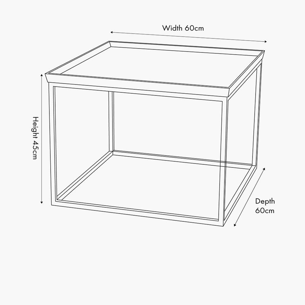 Franklin Gold Cast and Black Metal Coffee Table.