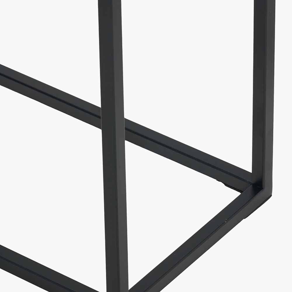 Franklin Gold Cast and Black Metal Console Table.