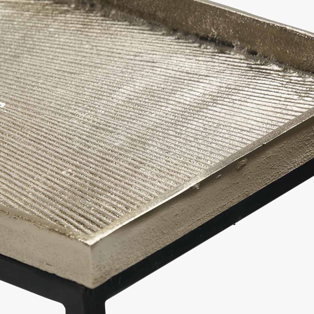 Franklin Gold Cast and Black Metal Console Table.