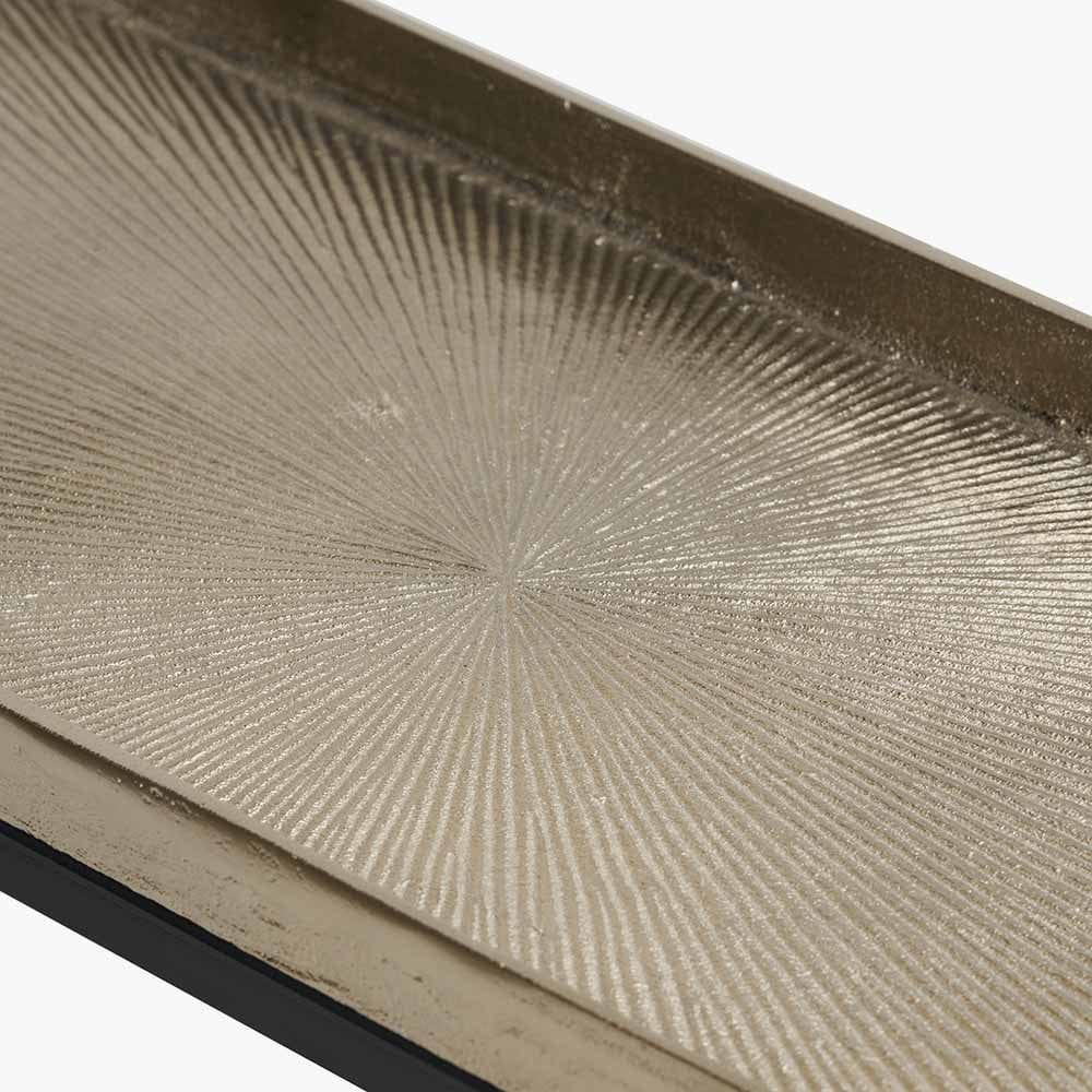 Franklin Gold Cast and Black Metal Console Table.