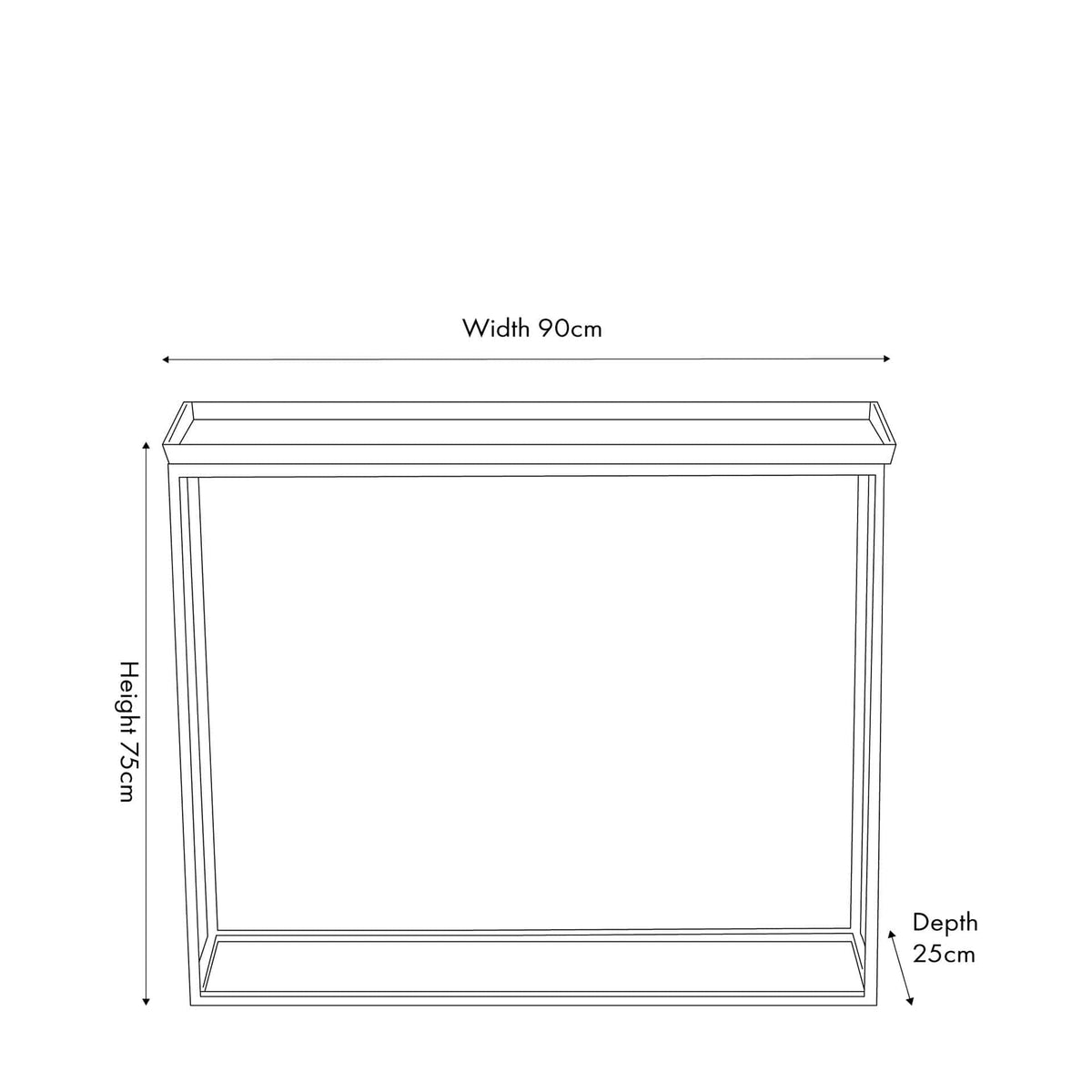 Franklin Gold Cast and Black Metal Console Table.
