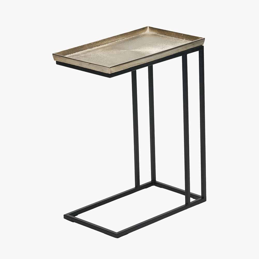 Pacific Lifestyle Living Franklin Gold Cast and Black Metal Supper Side Table House of Isabella UK