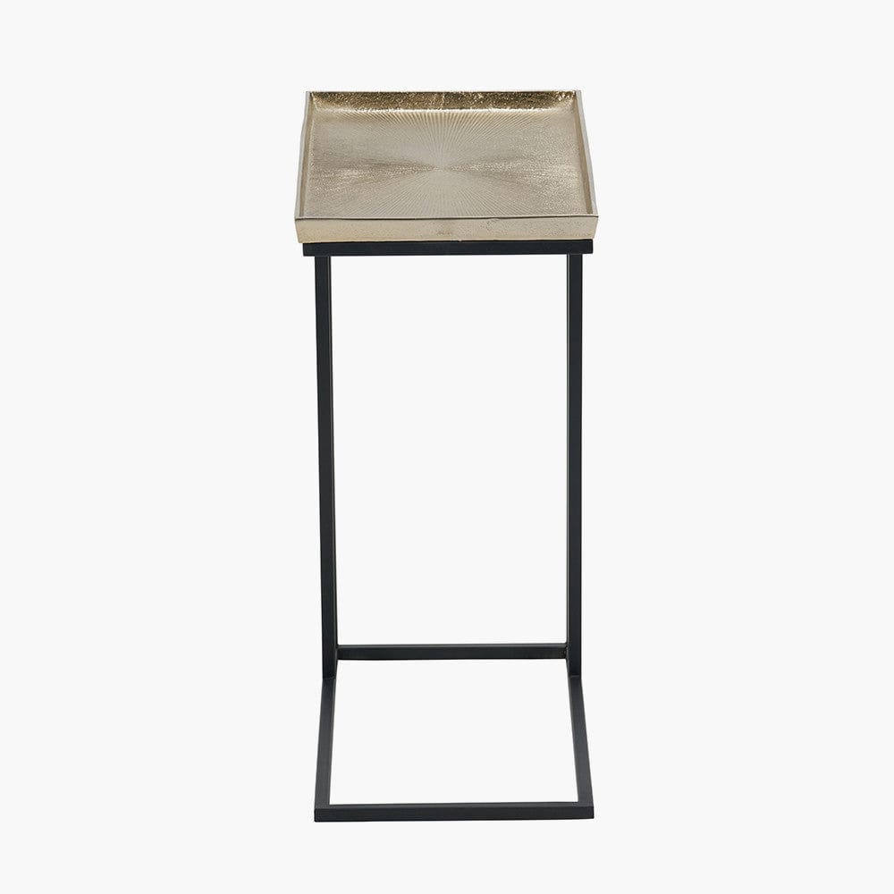Franklin Gold Cast and Black Metal Supper Side Table.