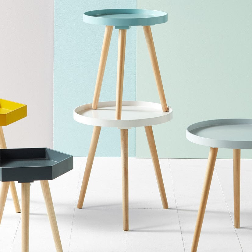 Halston Blush MDF & Natural Pine Wood Round Table K/D.