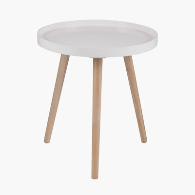 Pacific Lifestyle Living Halston Blush MDF & Natural Pine Wood Round Table K/D House of Isabella UK