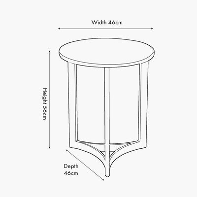 Pacific Lifestyle Living Hendrick White Marble and Black Metal Side Table House of Isabella UK