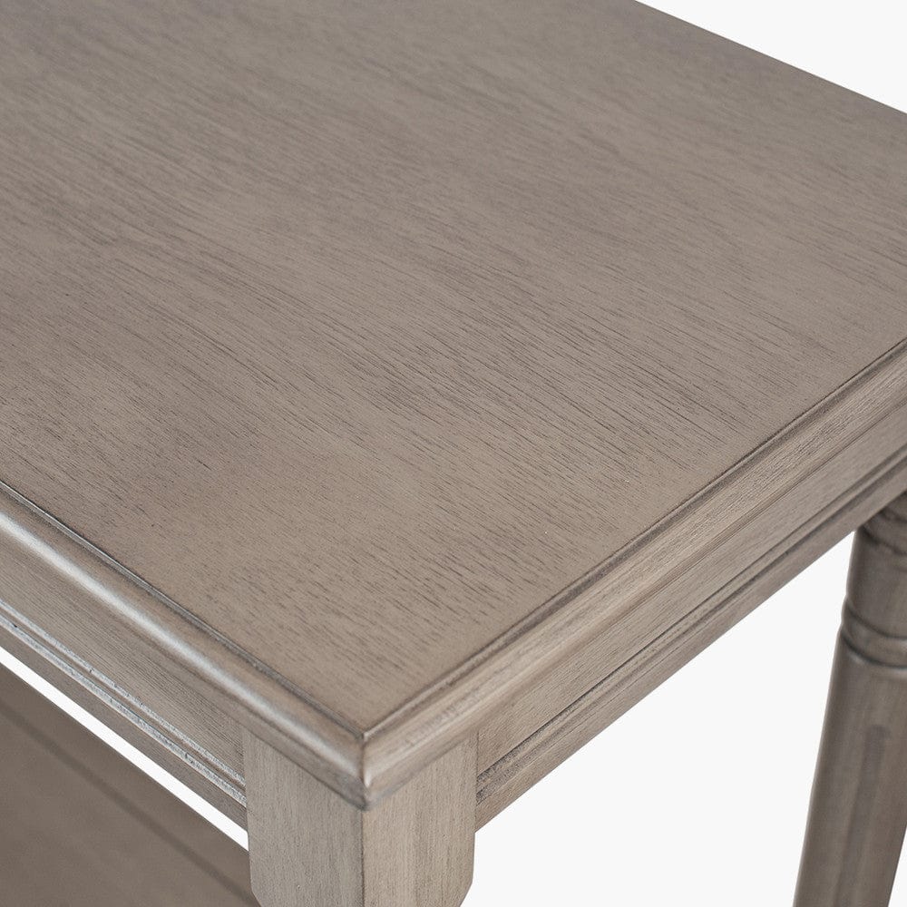 Heritage Taupe Pine Wood Rectangle Console K/D.