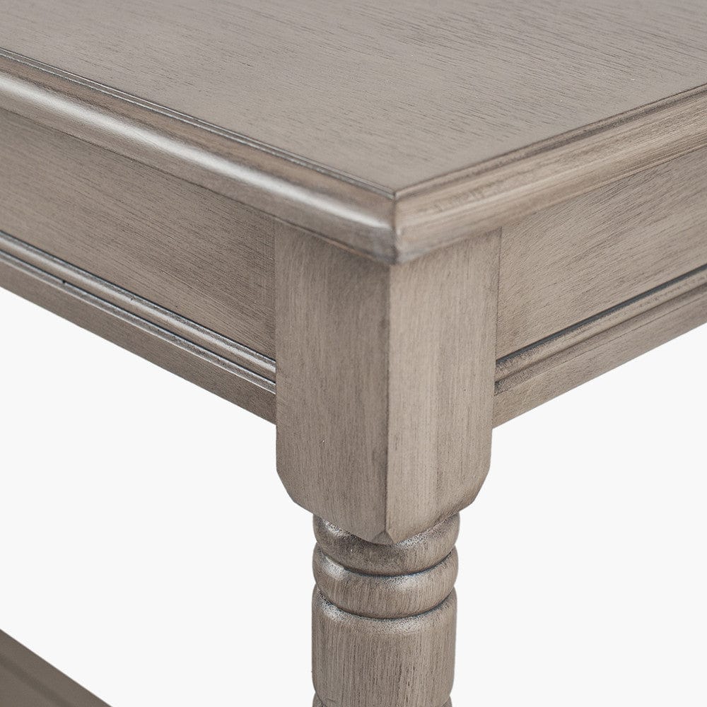 Heritage Taupe Pine Wood Rectangle Console K/D.