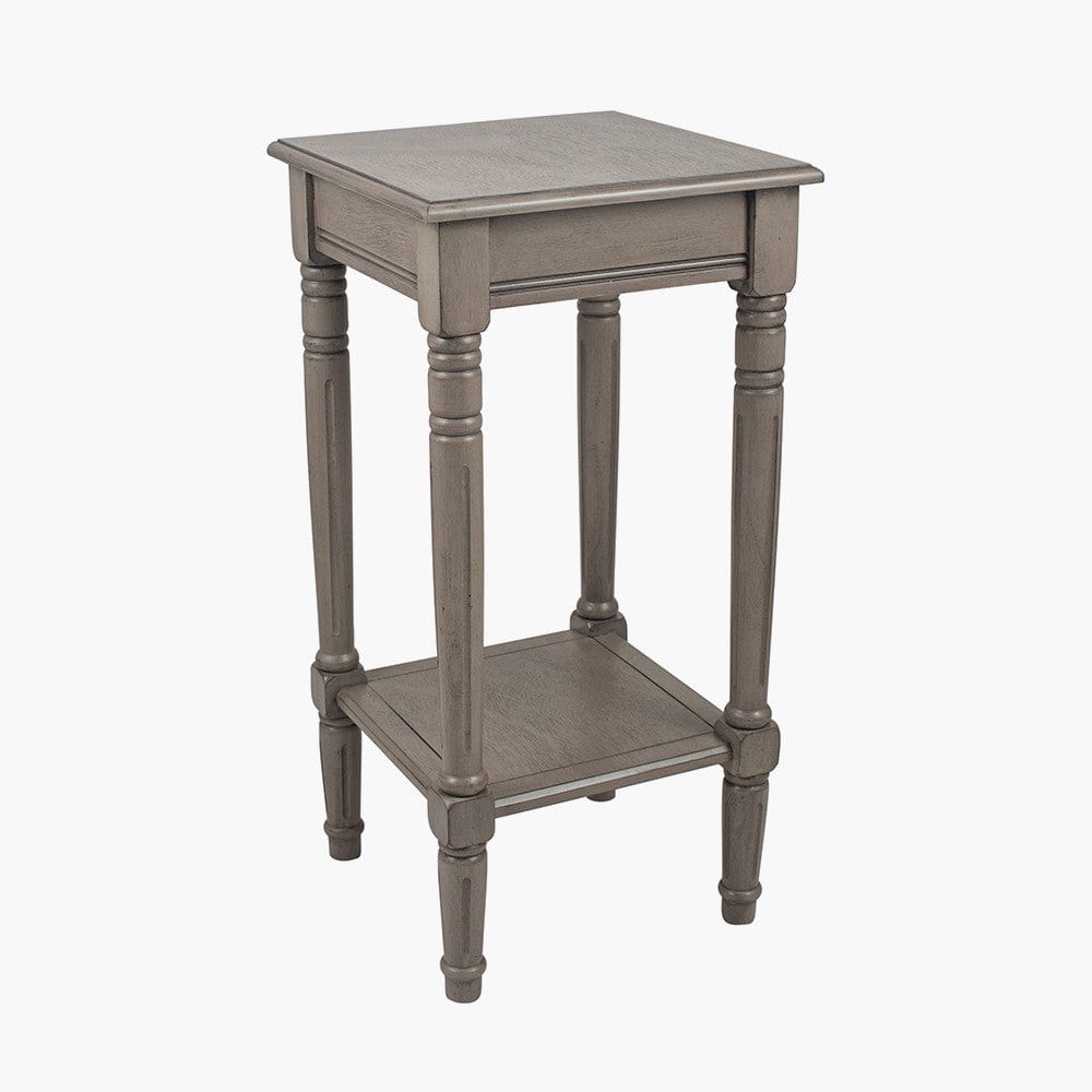 Pacific Lifestyle Living Heritage Taupe Pine Wood Square Accent Table K/D House of Isabella UK