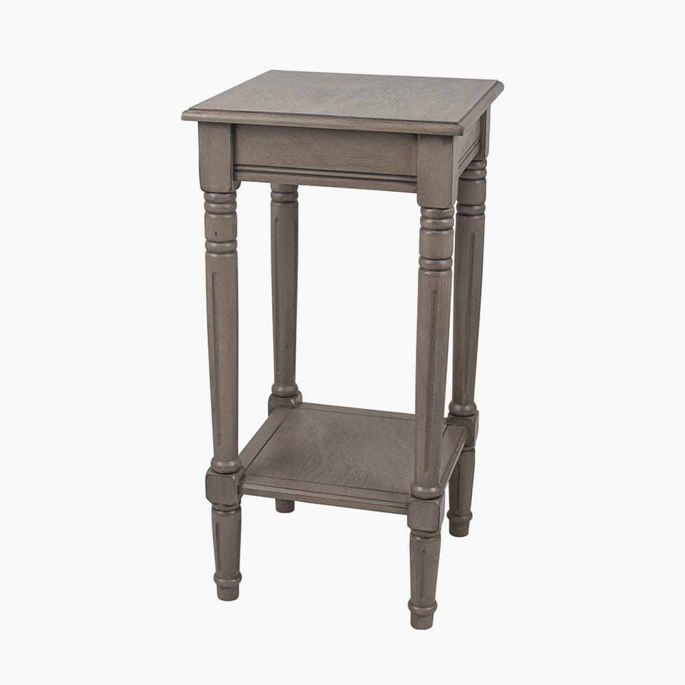 Pacific Lifestyle Living Heritage Taupe Pine Wood Square Accent Table K/D House of Isabella UK