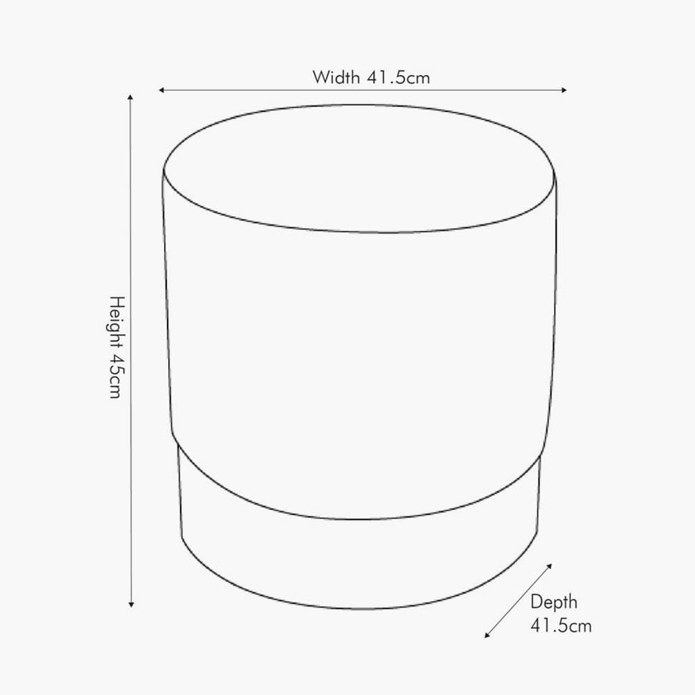 Juliana Sapphire Blue Pouffe with Gold Base.