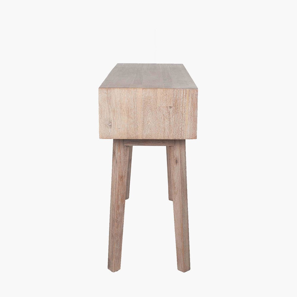 Kalmar Sand Wash Acacia Wood 1 Drawer Console K/D.