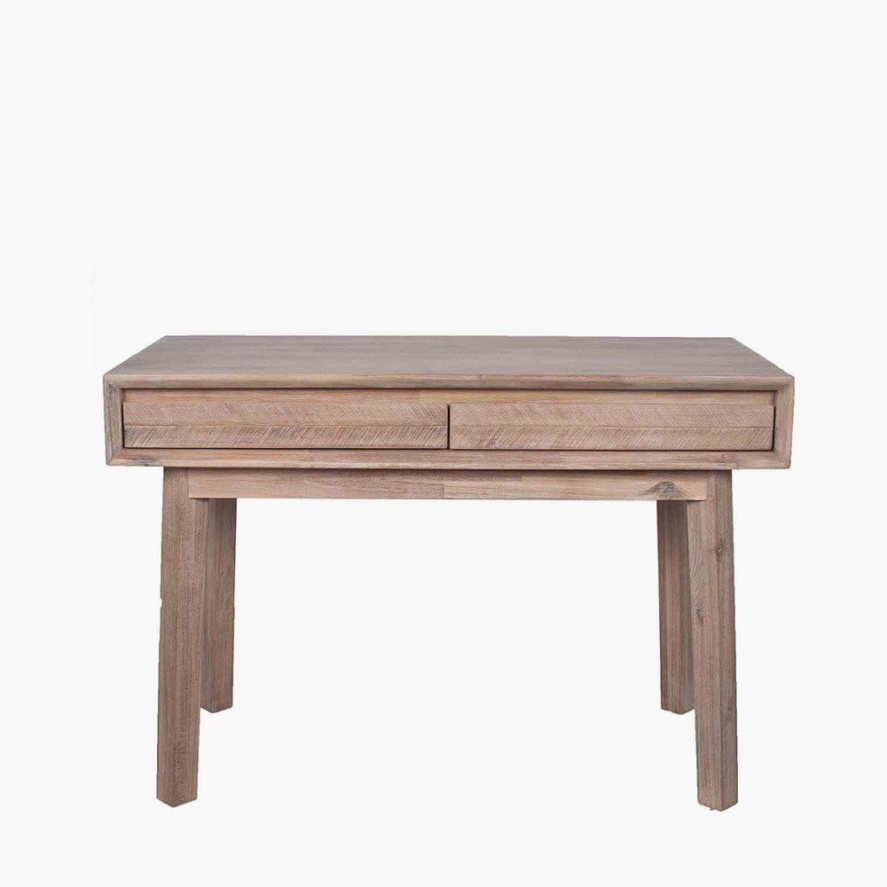 Kalmar Sand Wash Acacia Wood 2 Drawer Desk K/D.