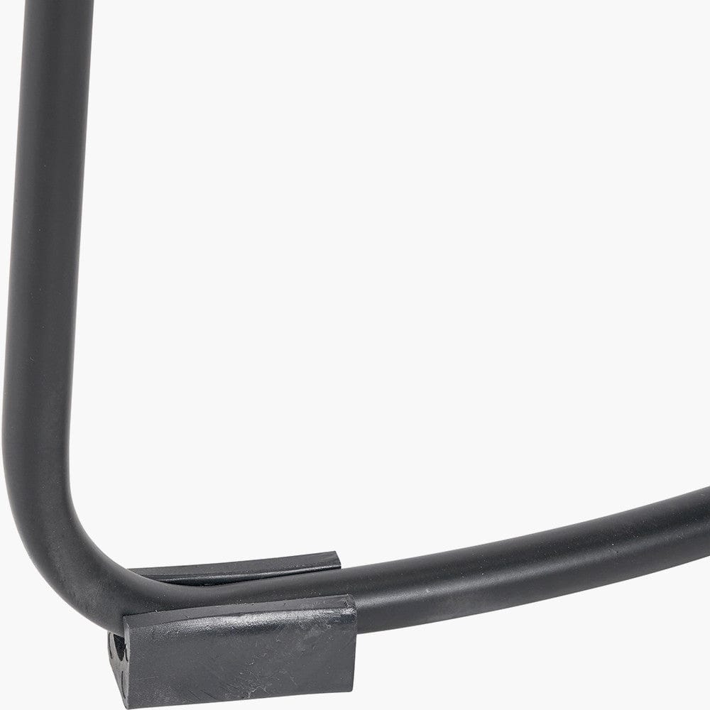 Laselle Ash Wood and Black Metal Bar Stool.