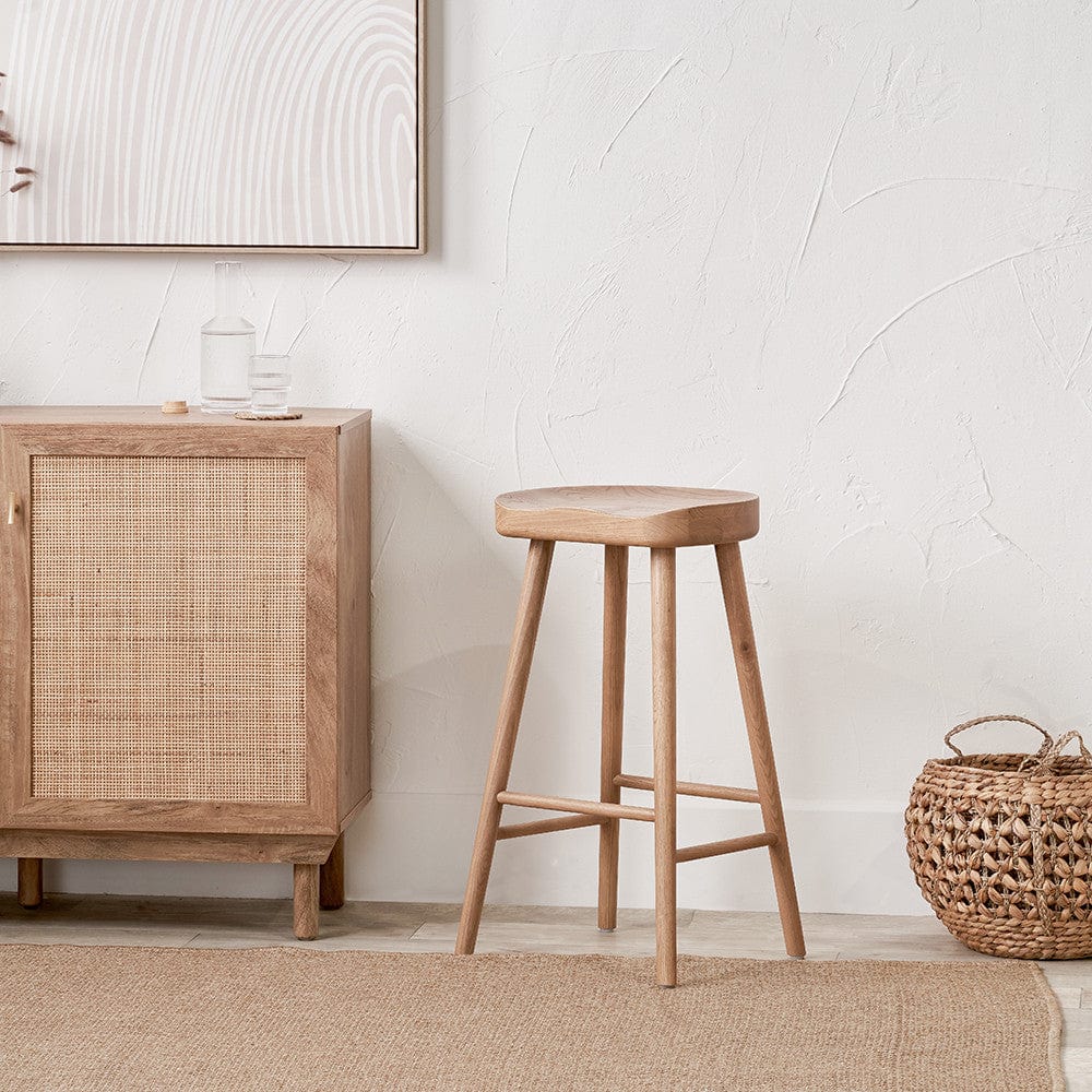 Laselle Ash Wood Bar Stool.