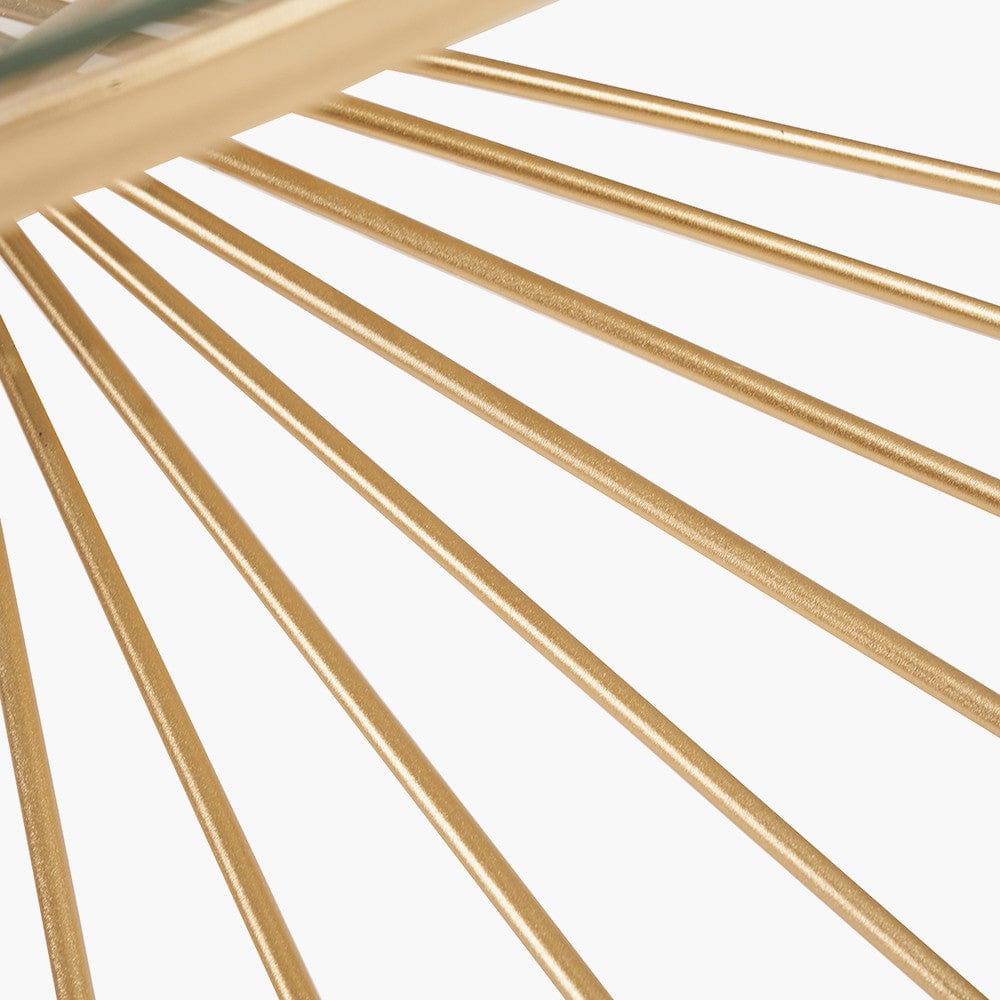 Liberty Glass and Gold Metal Coffee Table.