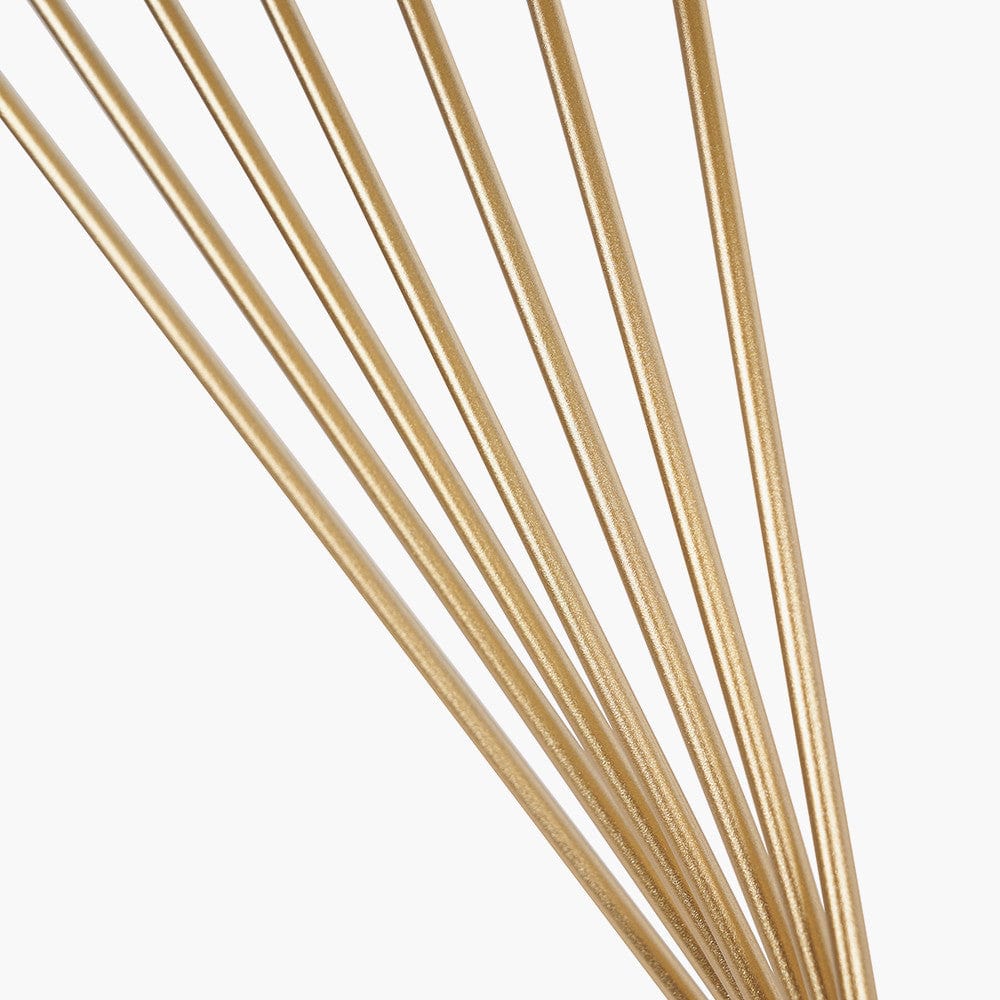 Liberty Glass and Gold Metal Half Moon Console Table.