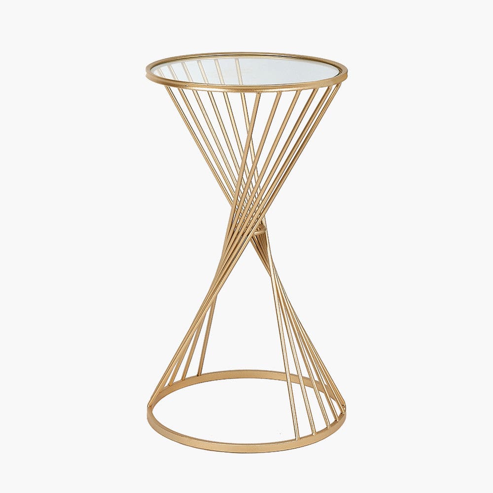 Liberty Glass and Gold Metal Large Table.