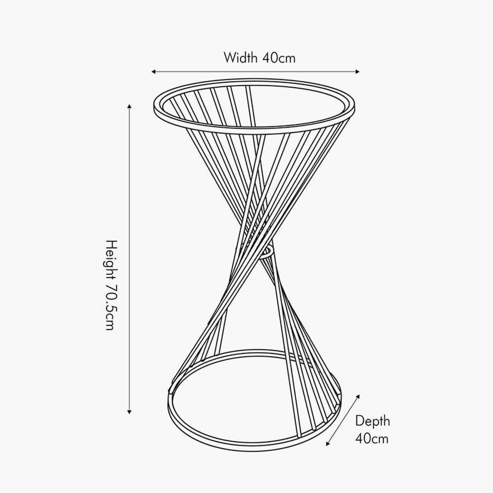 Liberty Glass and Gold Metal Large Table.