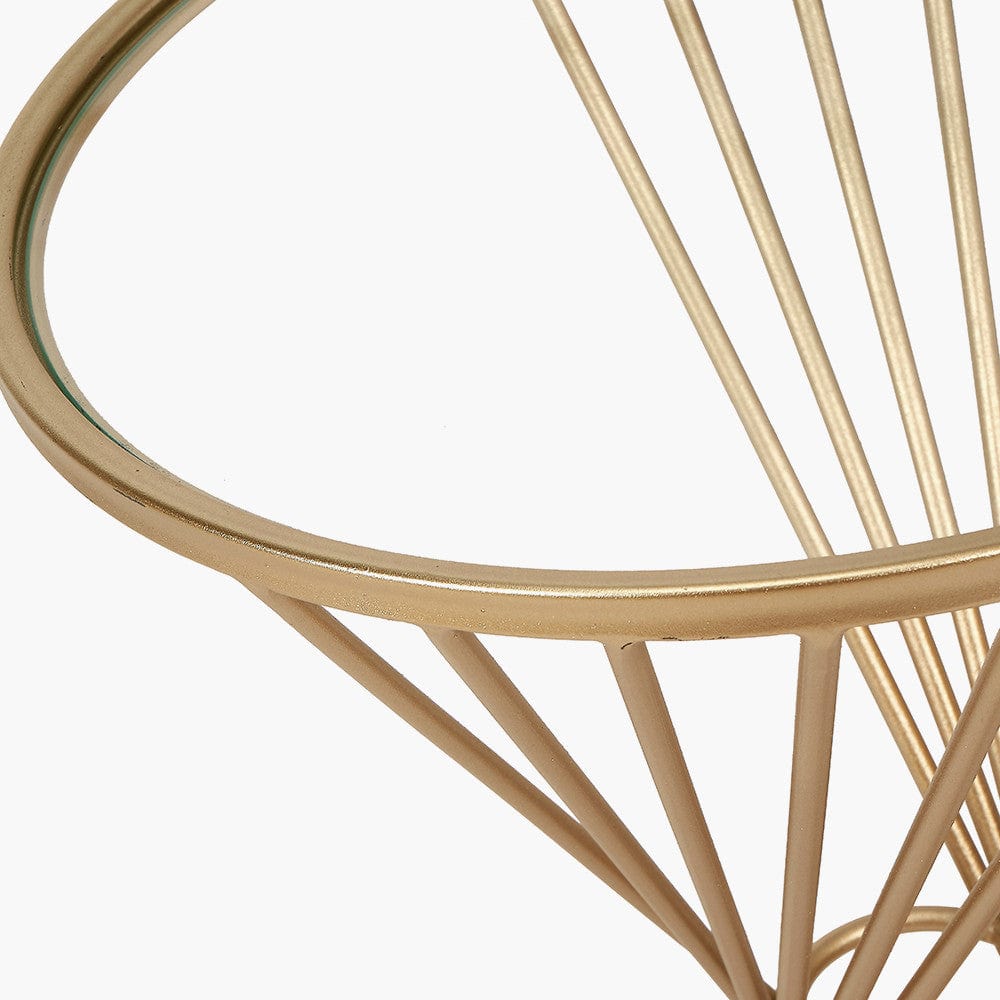 Liberty Glass and Gold Metal Large Table.