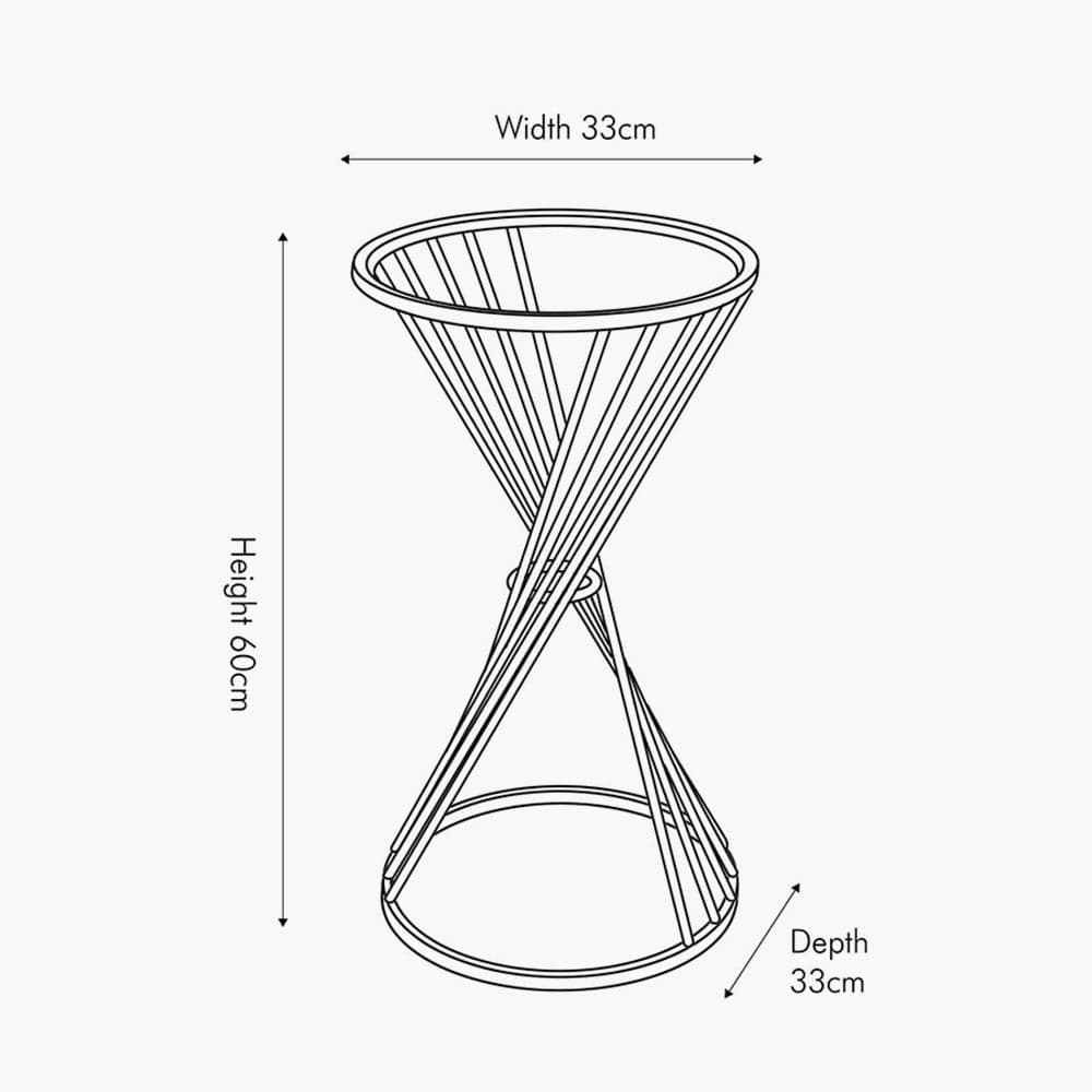 Liberty Glass and Gold Metal Small Table.