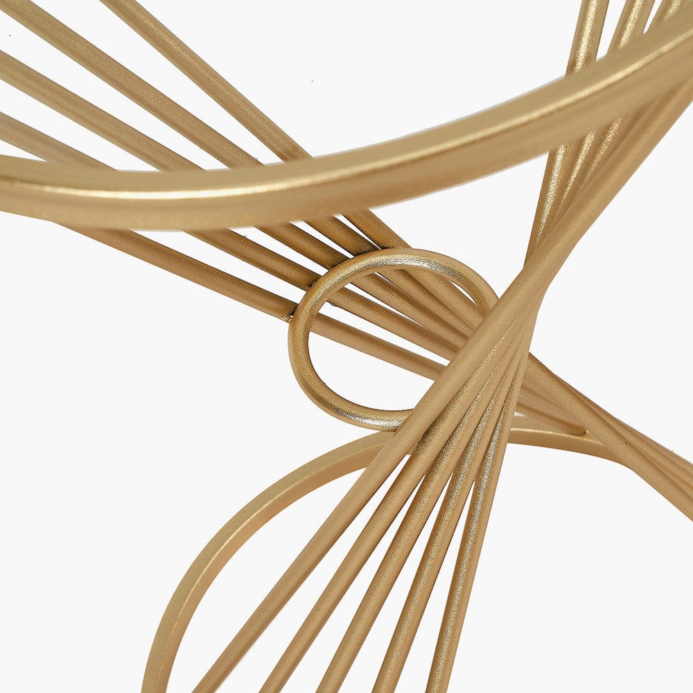 Liberty Glass and Gold Metal Small Table.