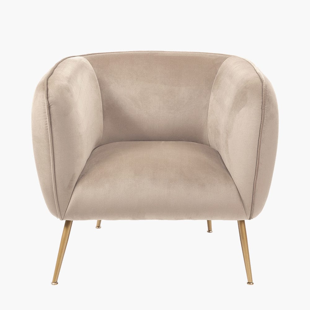 Lucca Biscuit Velvet and Metal Armchair.