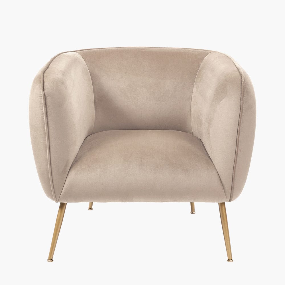 Pacific Lifestyle Living Lucca Biscuit Velvet and Metal Armchair House of Isabella UK