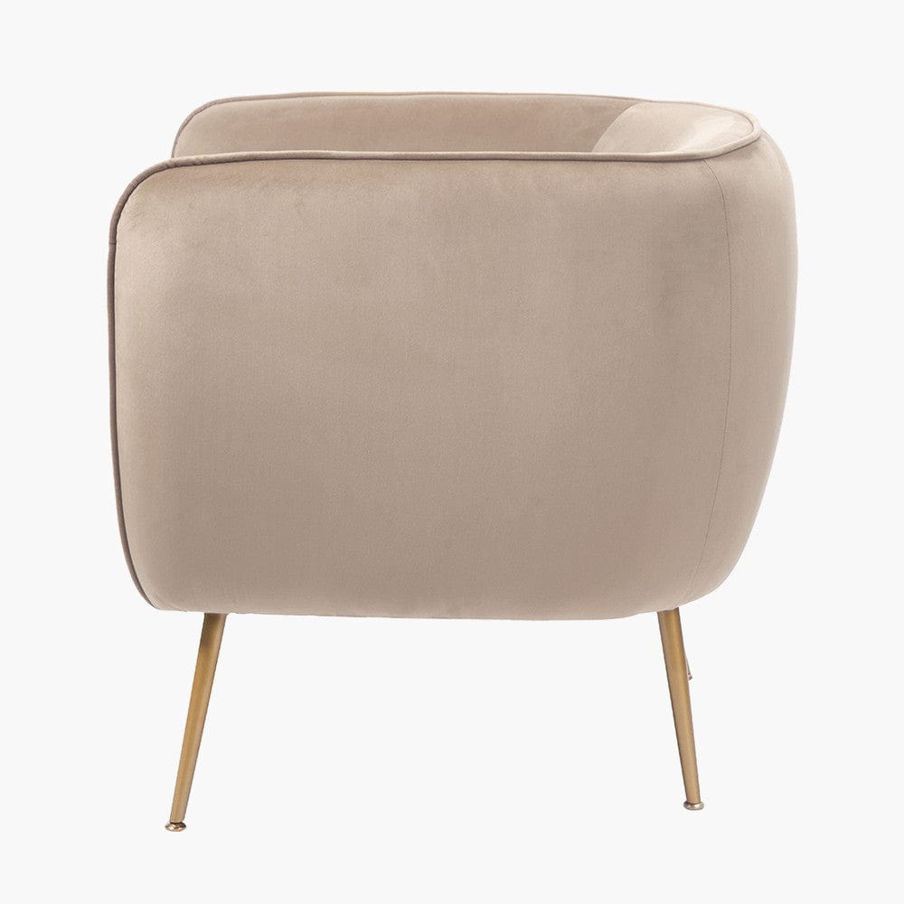 Lucca Biscuit Velvet and Metal Armchair.