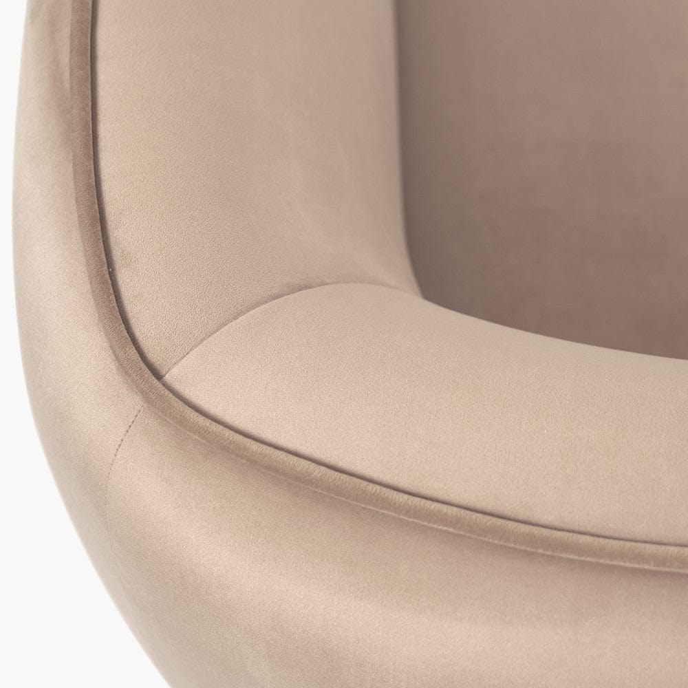 Lucca Biscuit Velvet and Metal Armchair.