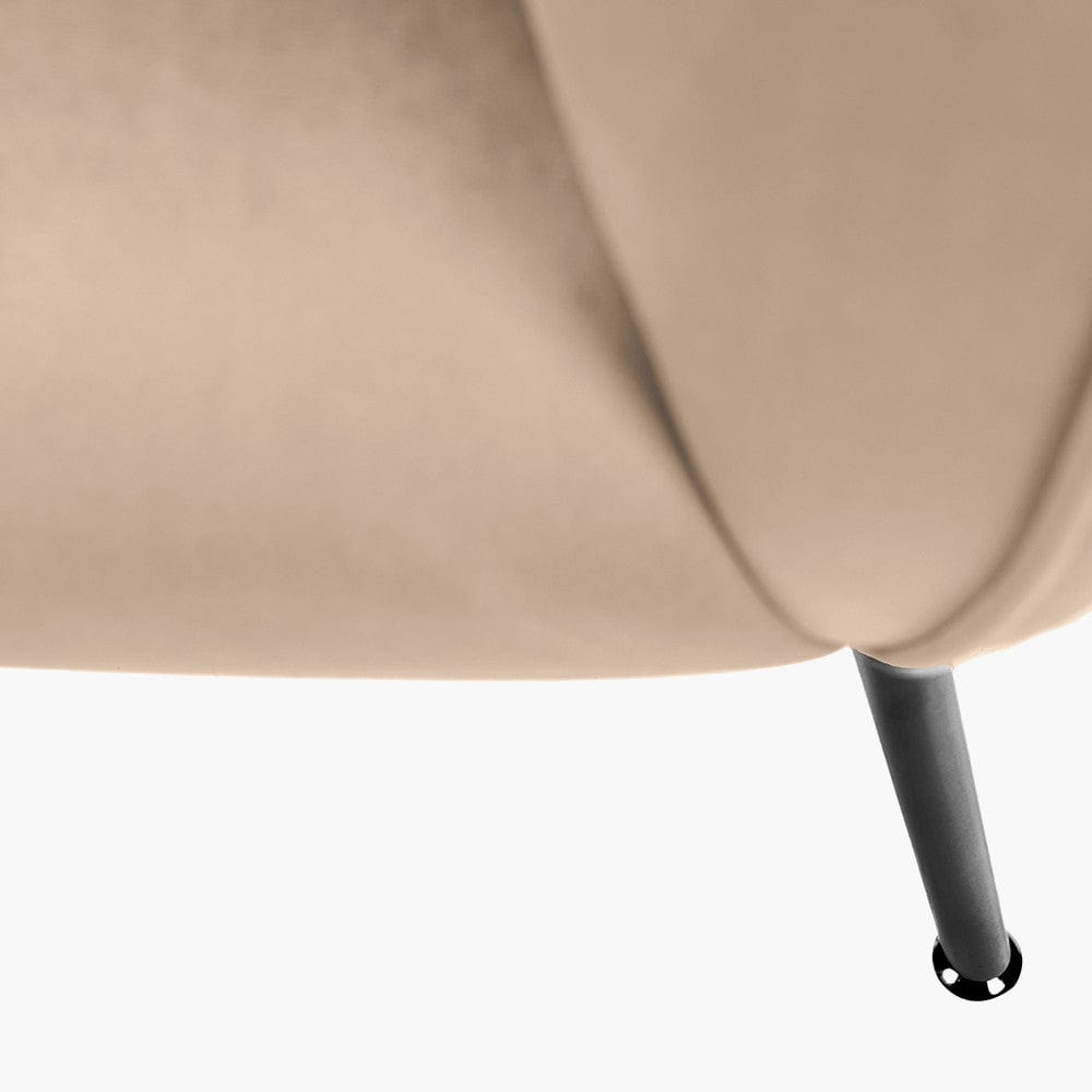 Lucca Biscuit Velvet and Metal Armchair.