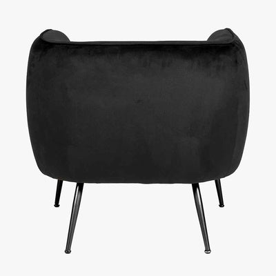 Pacific Lifestyle Living Lucca Black Velvet Chair with Gold Legs House of Isabella UK