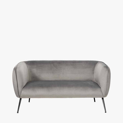 Pacific Lifestyle Living Lucca Dove Grey Velvet and Metal Sofa House of Isabella UK