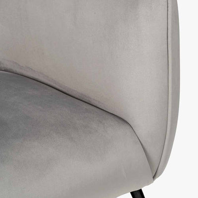 Pacific Lifestyle Living Lucca Dove Grey Velvet and Metal Sofa House of Isabella UK