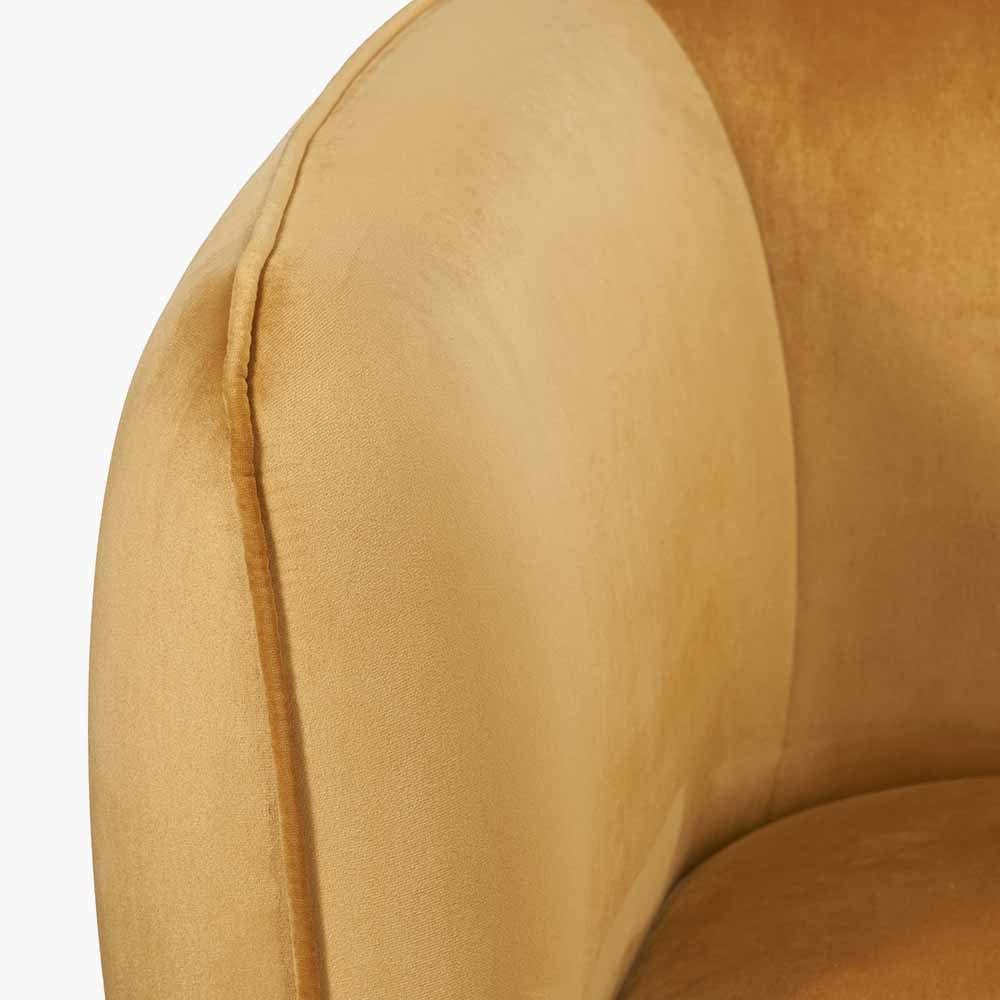 Lucca Gold Velvet and Metal Sofa.