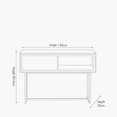 Pacific Lifestyle Living Marca Acacia Wood 1 Drawer Console Table House of Isabella UK