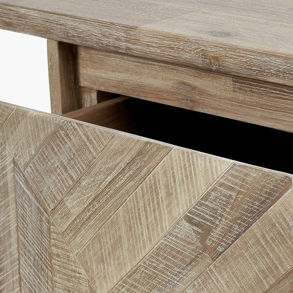 Marca Acacia Wood 2 Drawer Desk.