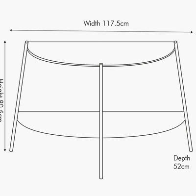 Pacific Lifestyle Living Marchello White Marble Veneer & Black Metal Console Table House of Isabella UK