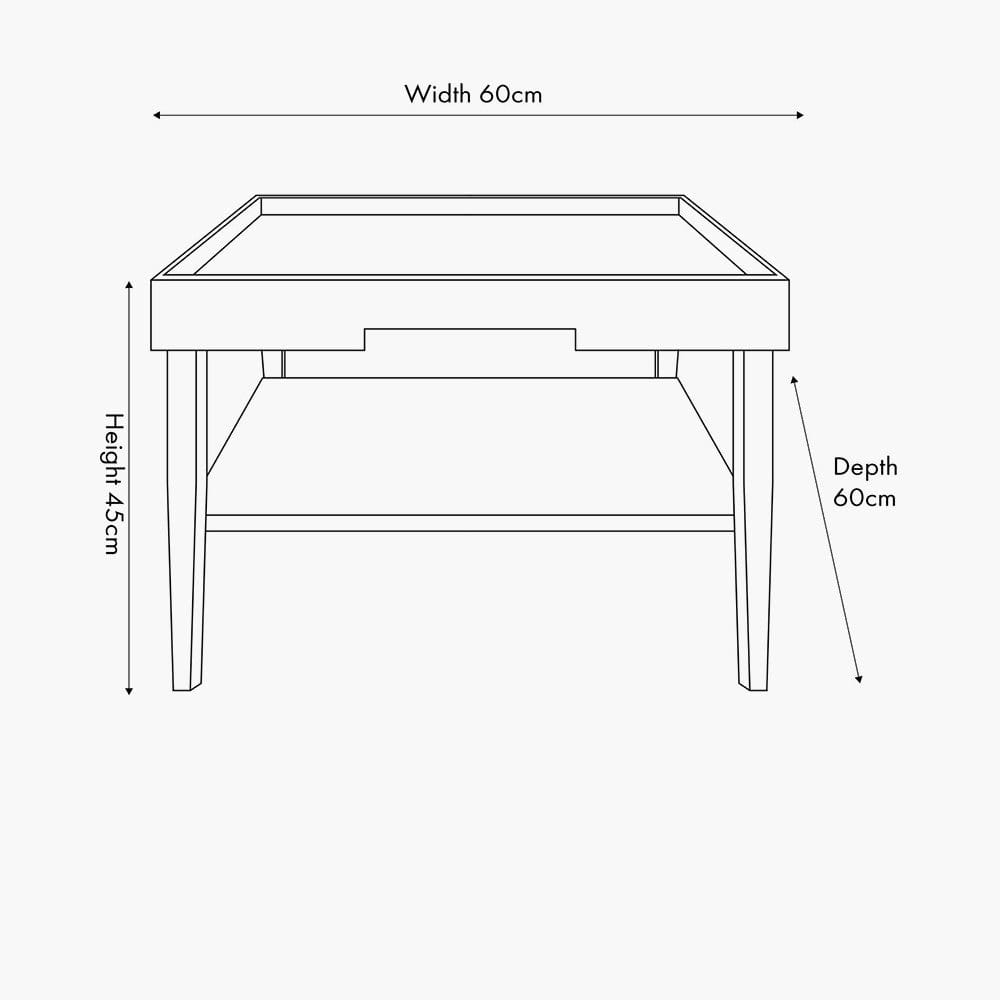 Pacific Lifestyle Living Marnie Black Wood Veneer Coffee Table House of Isabella UK