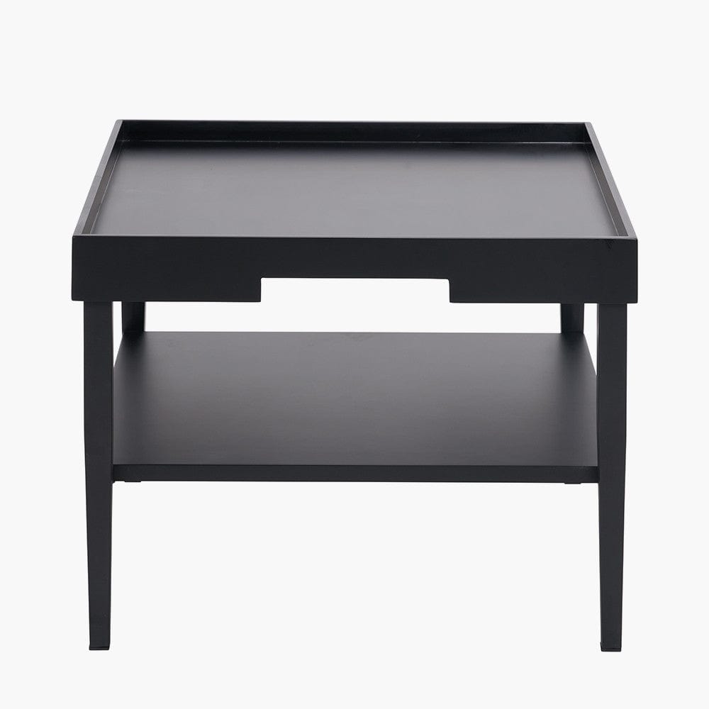 Marnie Black Wood Veneer Coffee Table.